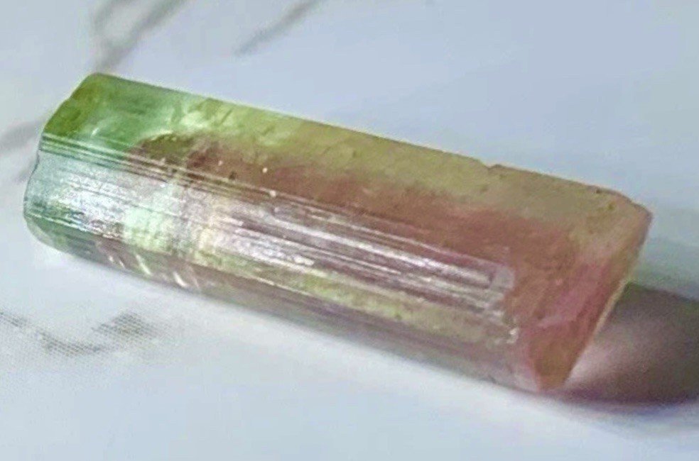 Untreated Rare Natural Watermelon Tourmaline Crystal Raw Rough Specimen