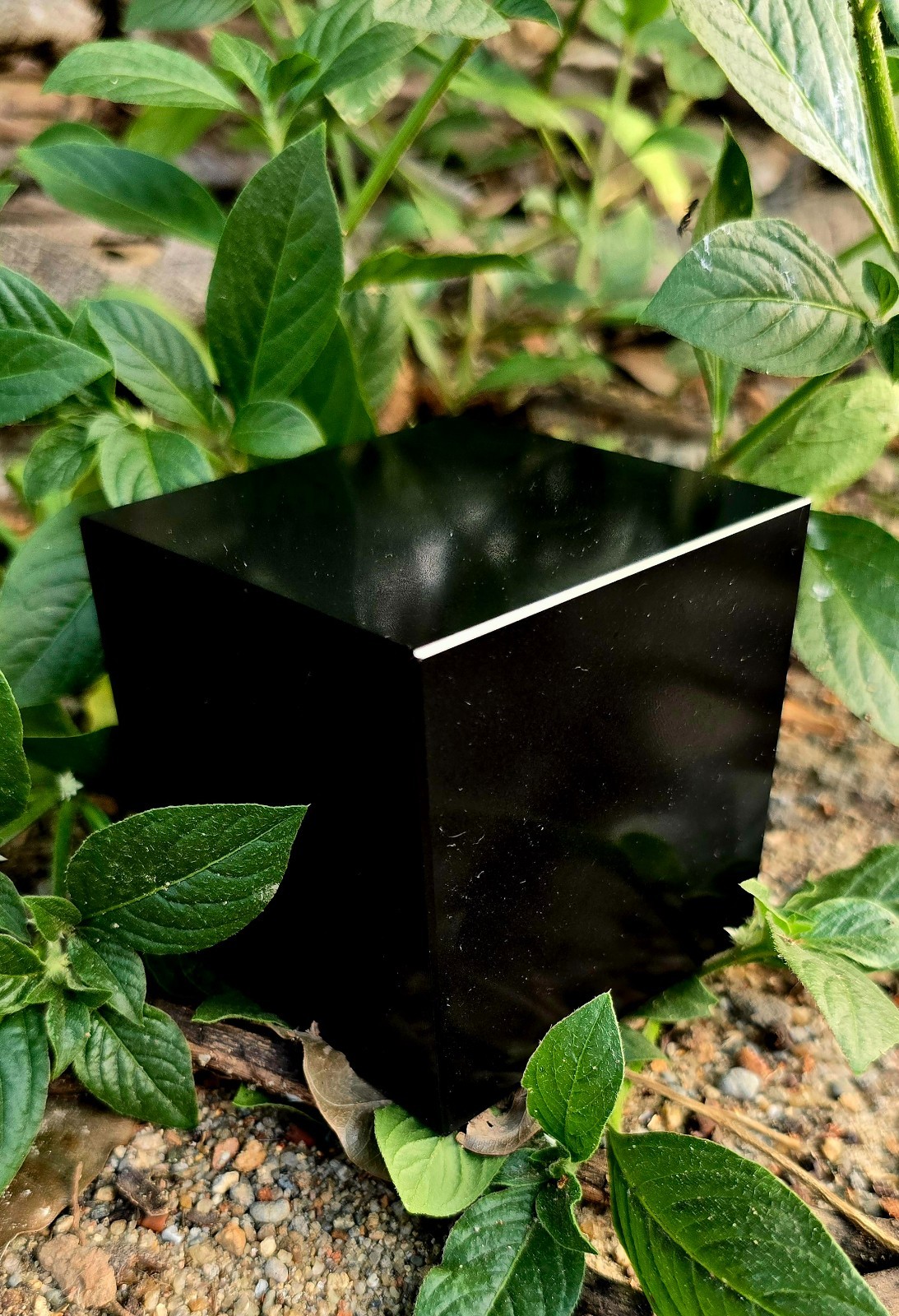 Stunning Black Tourmaline Crystal Cube 90mm Healing Stone Housewarming Gift
