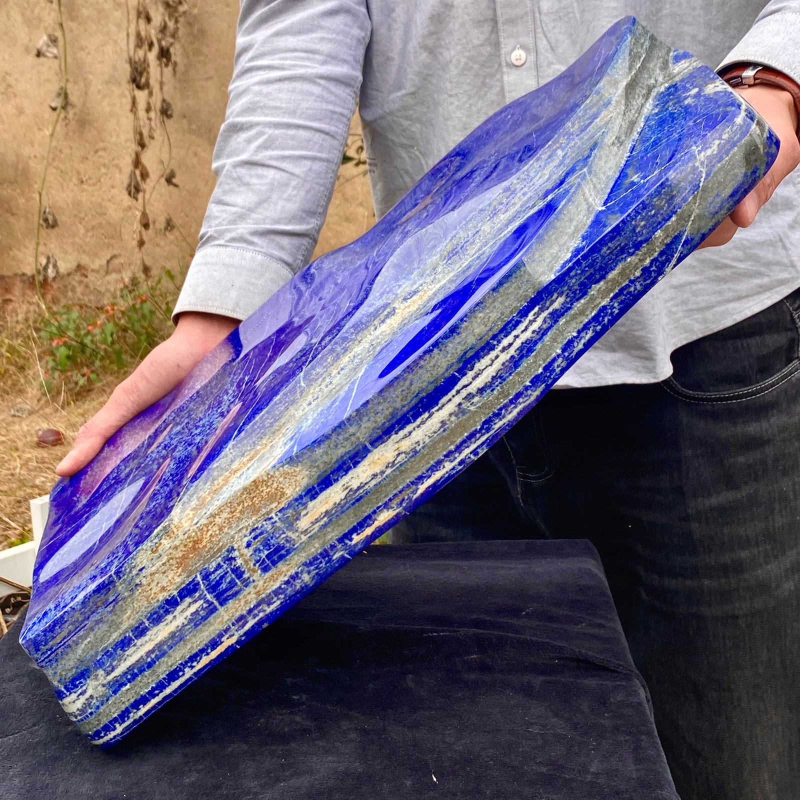 61.61LB Lapis Lazuli Freeform Polished Rough Tumble Healing Crystal Specimen Sto