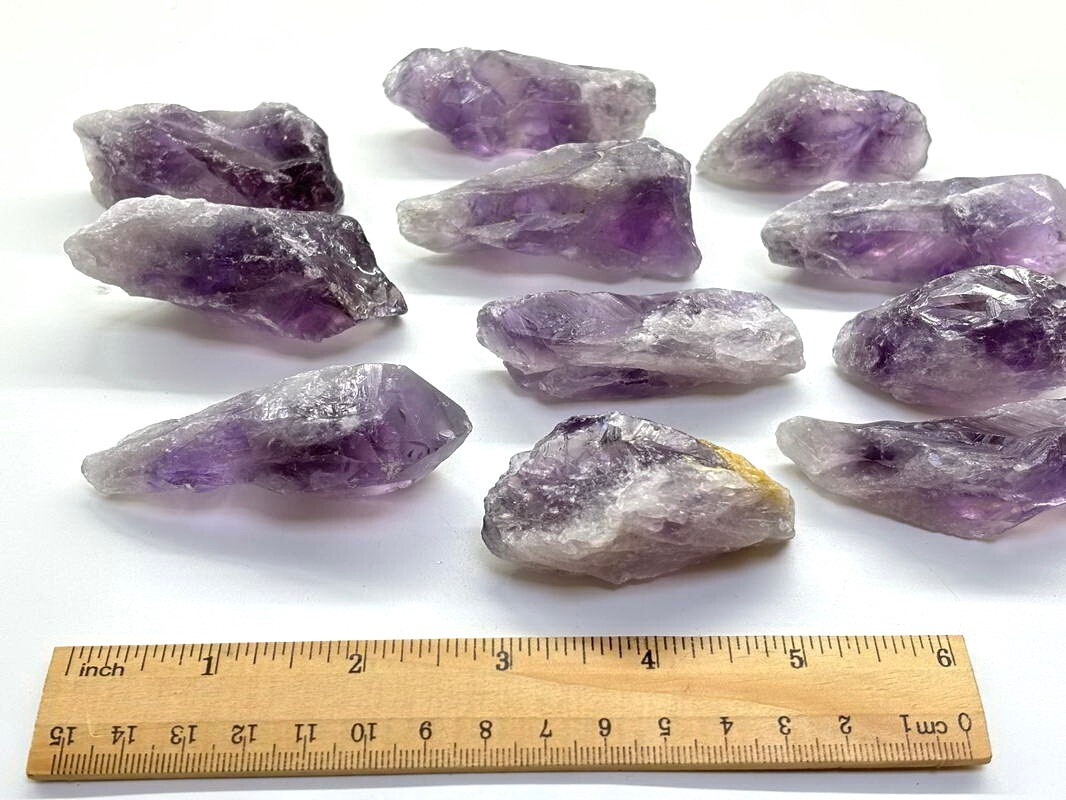 1 LB Bulk Natural Amethyst Extra Large 2”+ Rough Crystal Points Specimens