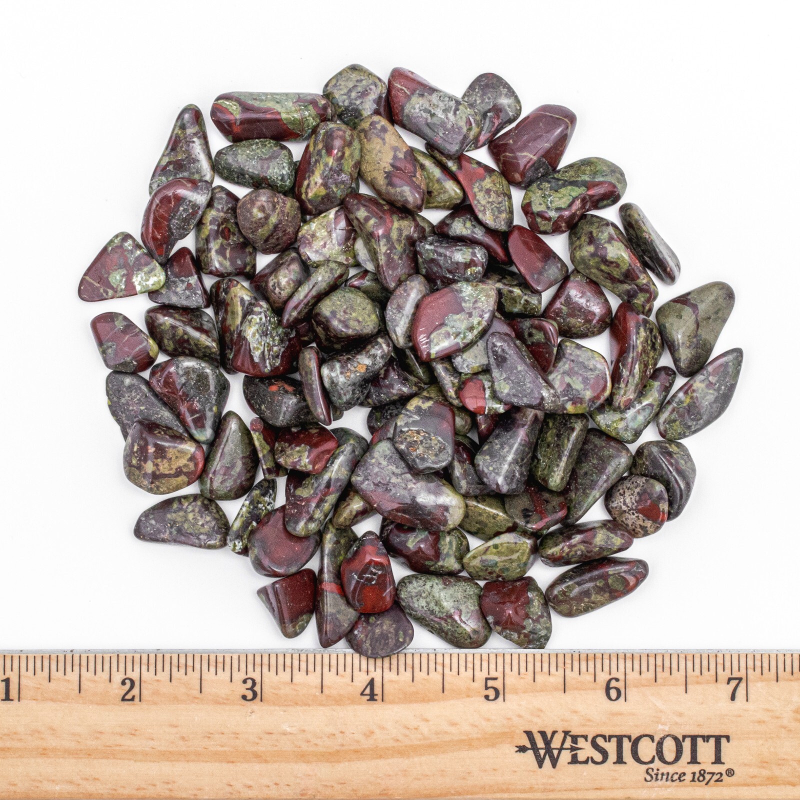 1/2 lb Tumbled Dragons Blood Jasper Gemstone Crystals 75-100 Stones Bulk Gems