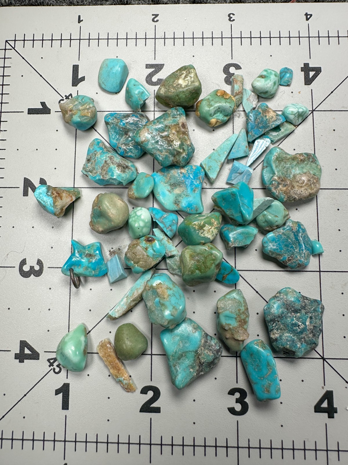 ➤ TURQUOISE ~4+ Ounce Lot Natural/Untreated & Treated Turquoise ➤1129