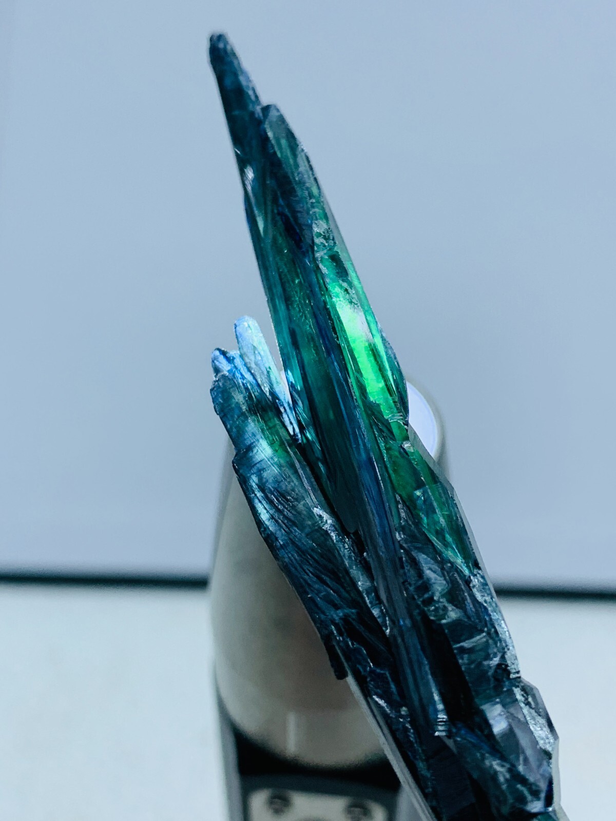 71ct 95mm TOP EXCELLENT BLUE GREEN VIVIANITE CRYSTALS Specimen FROM Brazil
