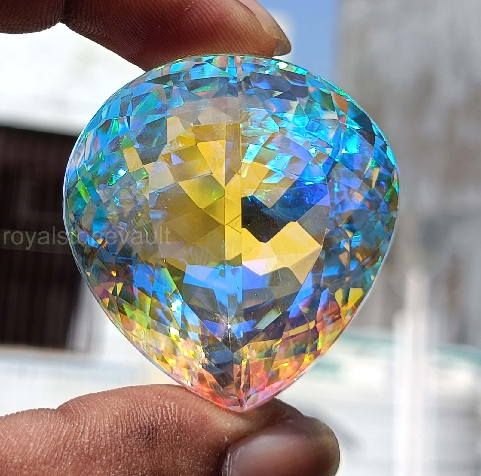 Rare 150 Carat Natural Mystic Topaz Pear Cut Loose Gemstone – IGL Certified 5SDO