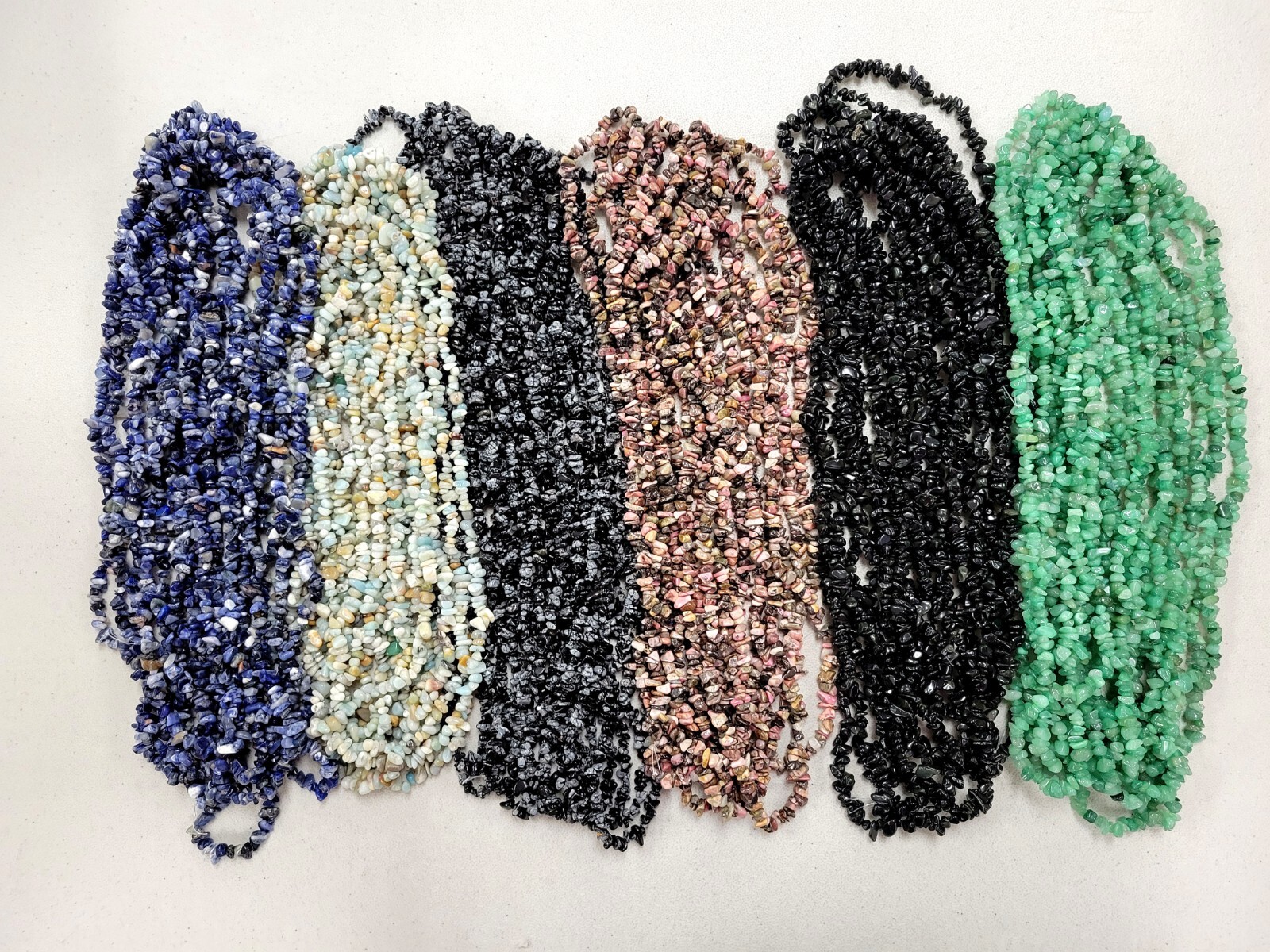 Natural Crystal Beads Drilled Stone Crystals Gemstone Chips in Strings