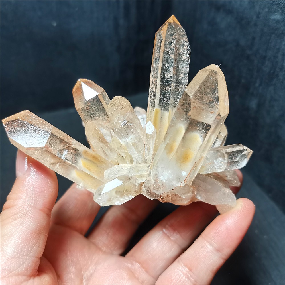 229g RARE Natural Raw Himalaya Clear Abundance Stone Cluster Healing YY4045