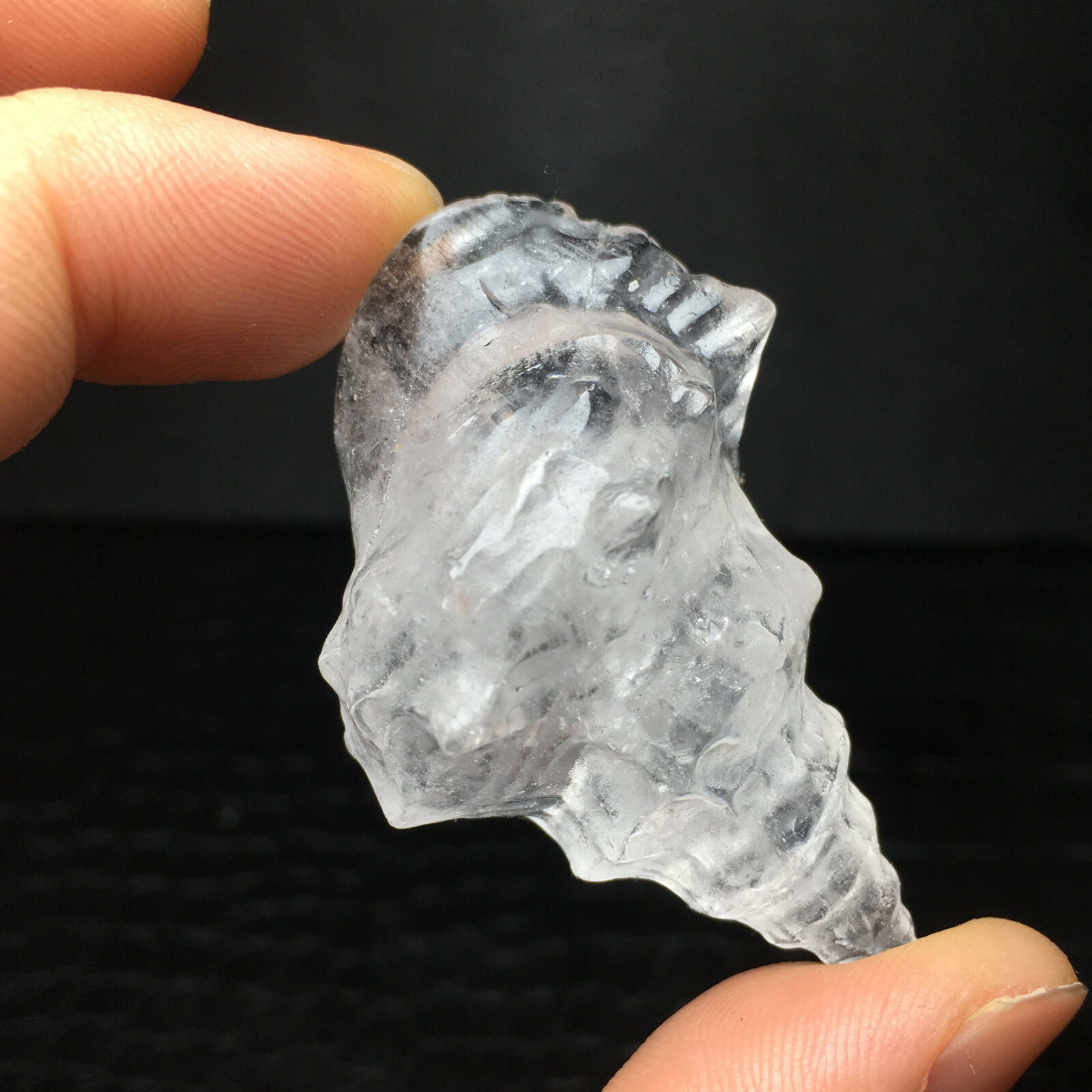 Natural Crystal Specimen.Quartz . Hand-carved. Exquisite Sea Snail. Healing 1PC