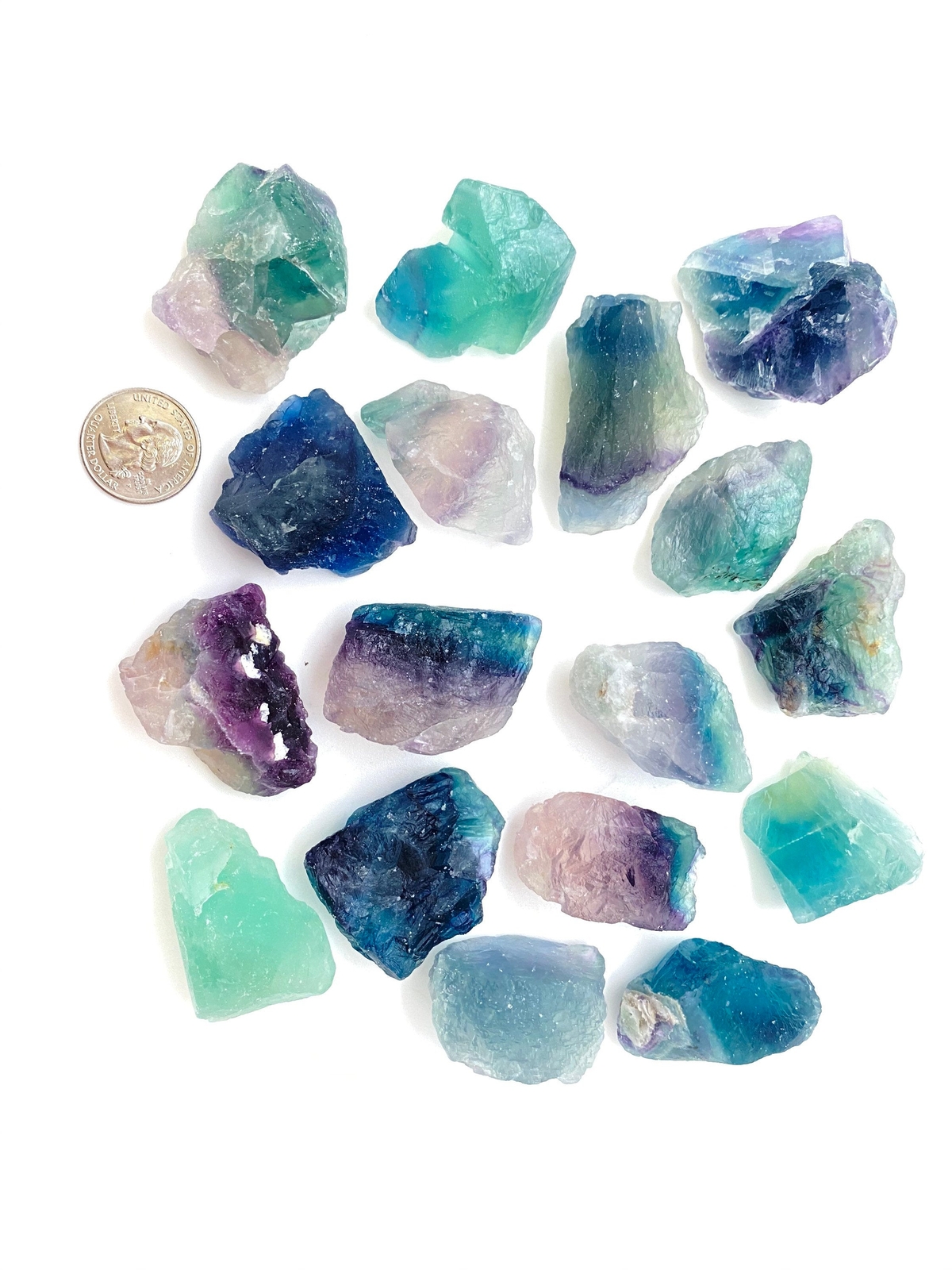 Raw Rainbow Fluorite Crystal – Grade A, Natural Fluorite from China