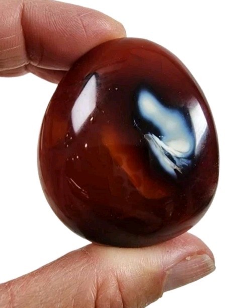 Carnelian Agate Polished Pebble Madagascar 64.7 grams.