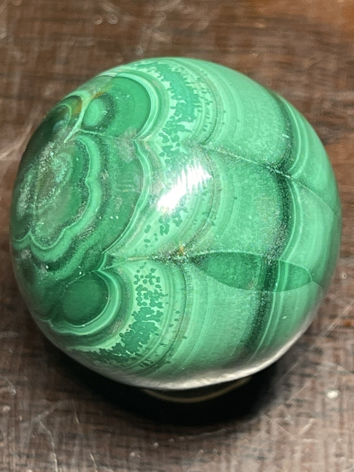 Malachite Crystal Mini Sphere Ball Orb 29.4mm 51g