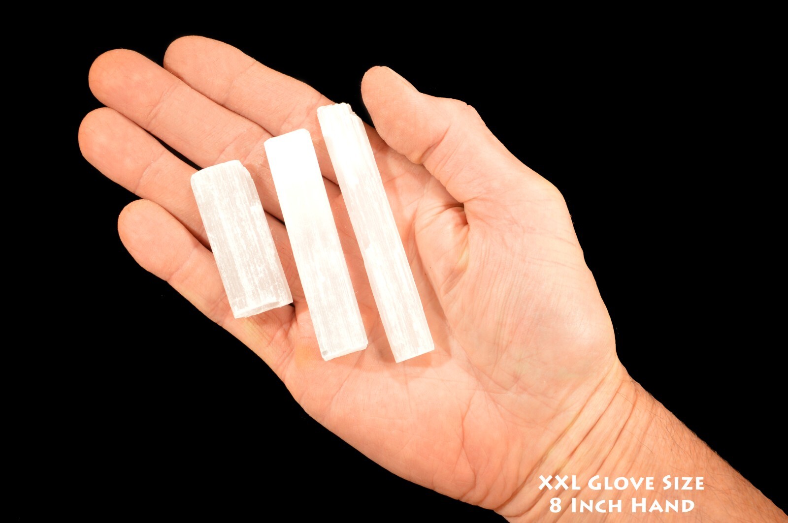 SELENITE Log 3 Pieces Rough Natural Mineral Rocks Specimen Unpolished Stones