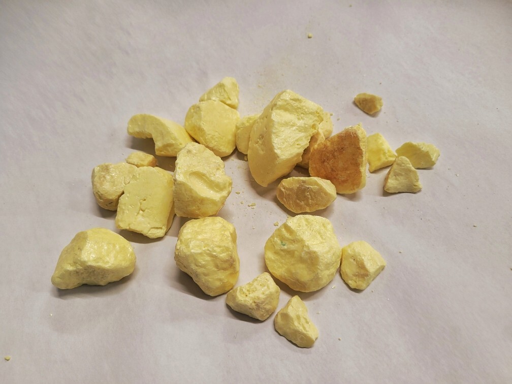 Sulfur (Crystal) Mineral Natural Specimen, Yellow, Size 2 – 5 Centimeter