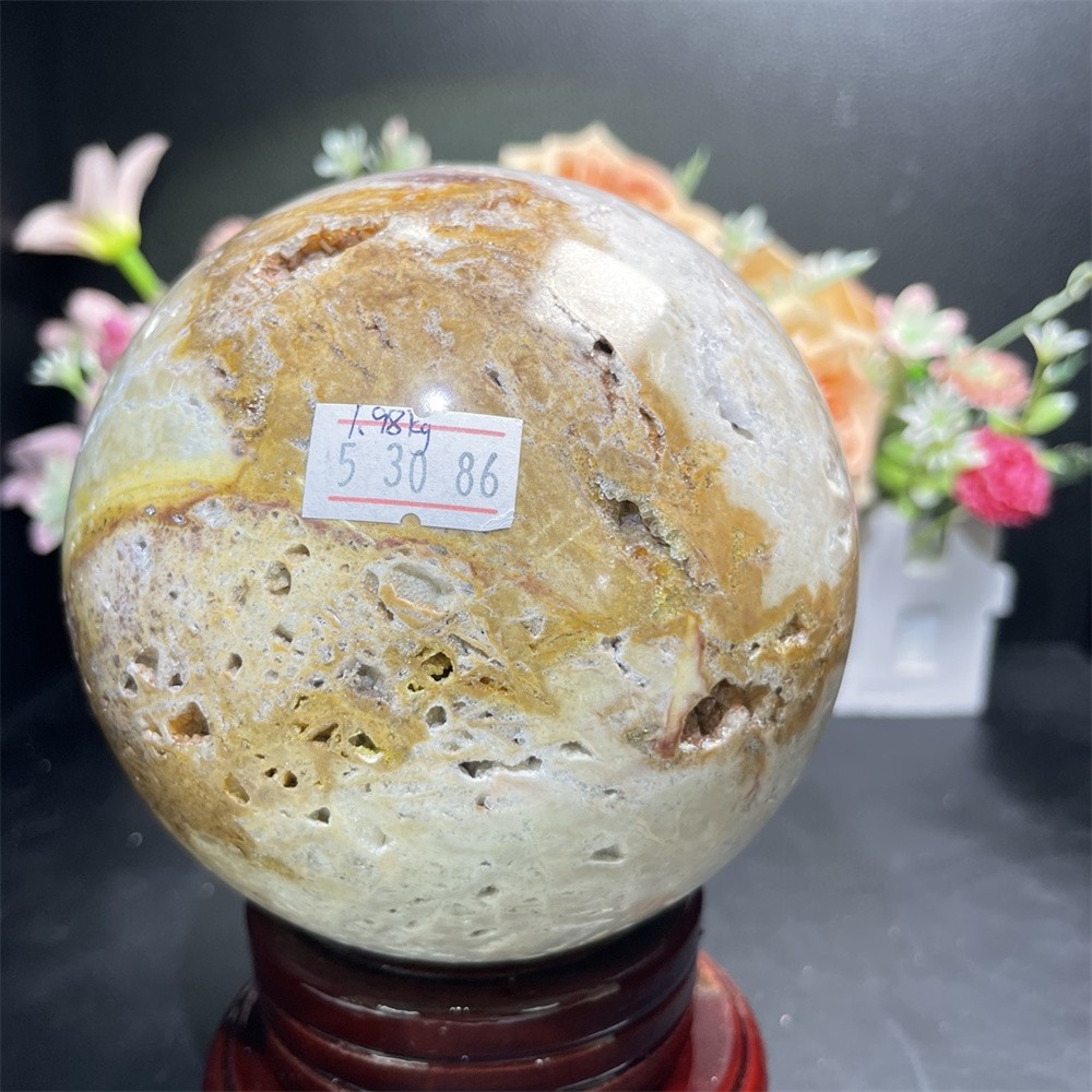 4.3LB 4″ Natural Sphalerite Sphere Ball Crystal Quartz Mineral Reiki Healing