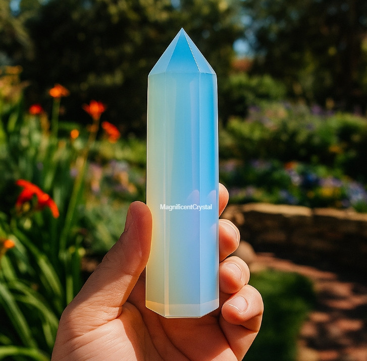 4PCS Opalite Stone Collection AAA Crystal Gemstones Tower Point Healing Decor