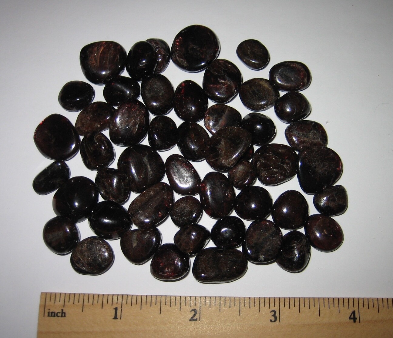 48 TUMBLED POLISHED SMALL 0.2″- 0.7″ RED GARNET CRYSTAL STONE MINERALS 139.5g *1