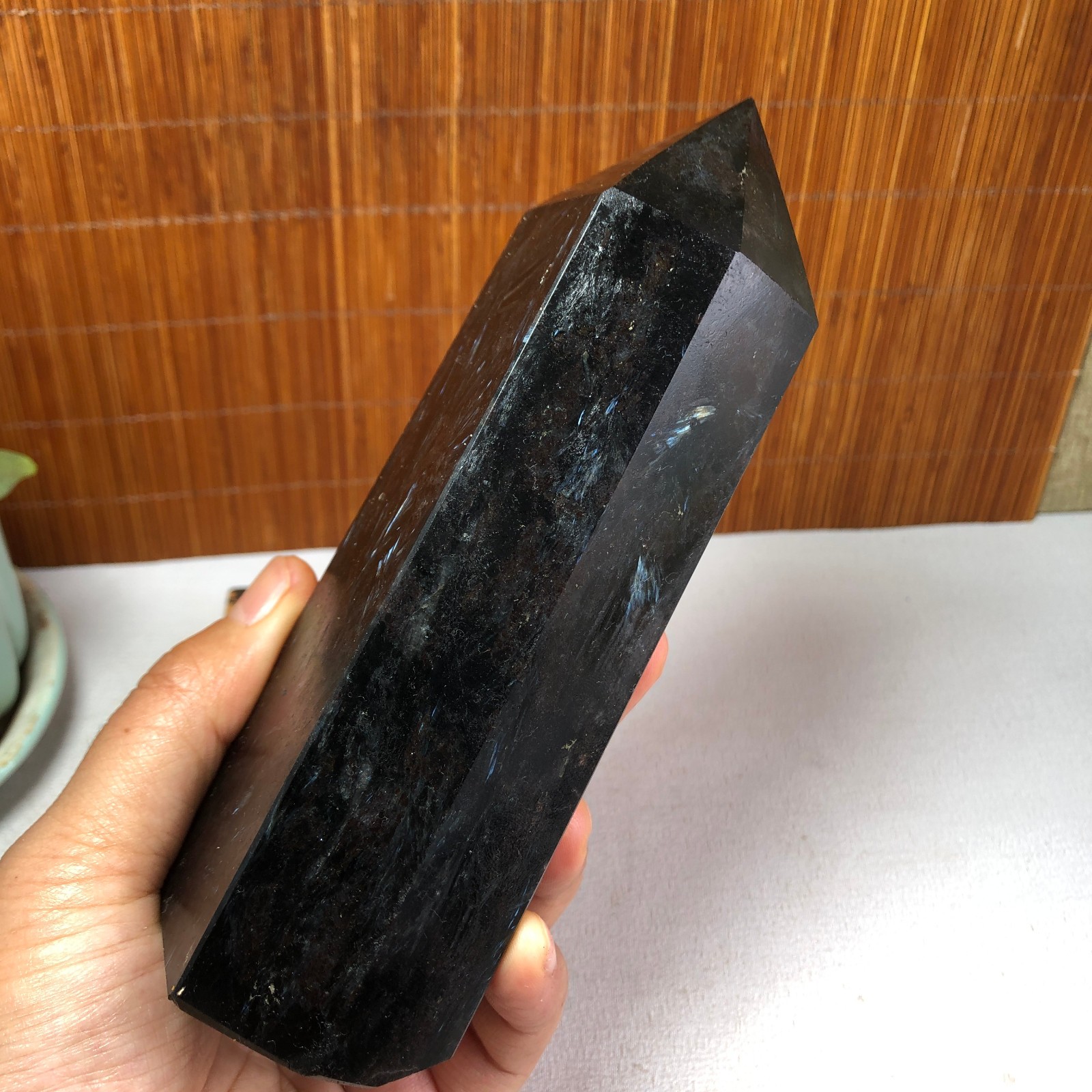 151mm Natural Fireworks Stone wand Obelisk Crystal specimens 726g A1132