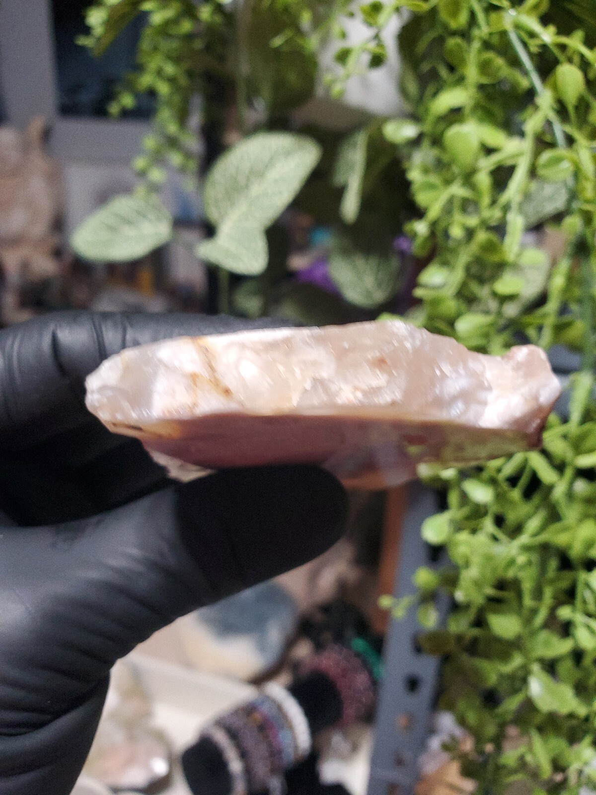 124g Beautiful Flower Agate Slice Slab Crystal Quartz Energy Healing Crystal