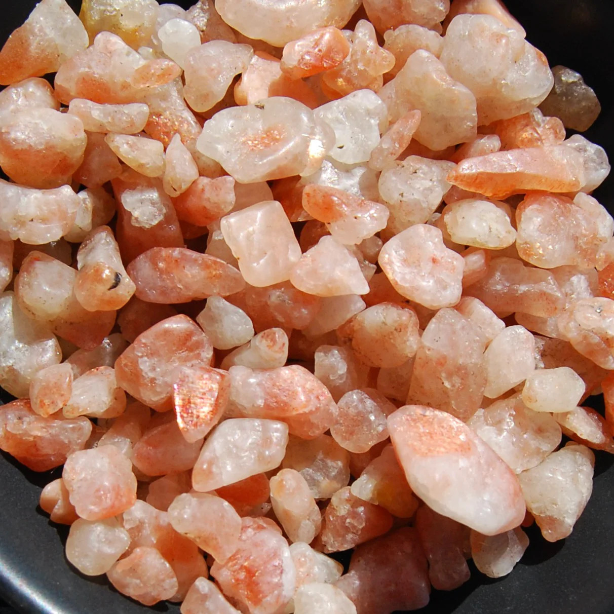 20g Flashy Sunstone Crystal Raw Stones, Extra Small Sunstone Crystals, India