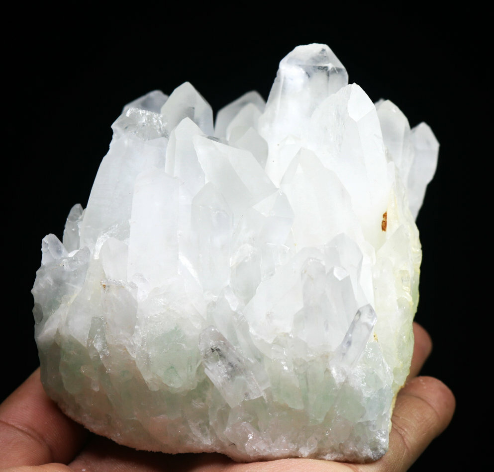 2.24lb NATURAL Green Ghost pyramid Quartz Crystal Cluster Point Mineral Specime