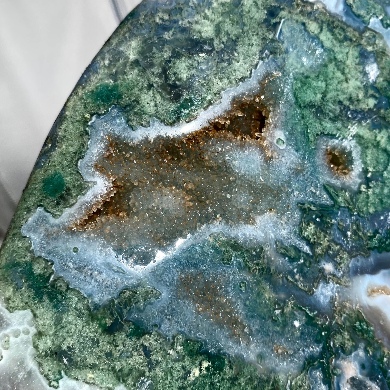 4.8LB Natural green moss agate drops quartz crystal obelisk aura healing