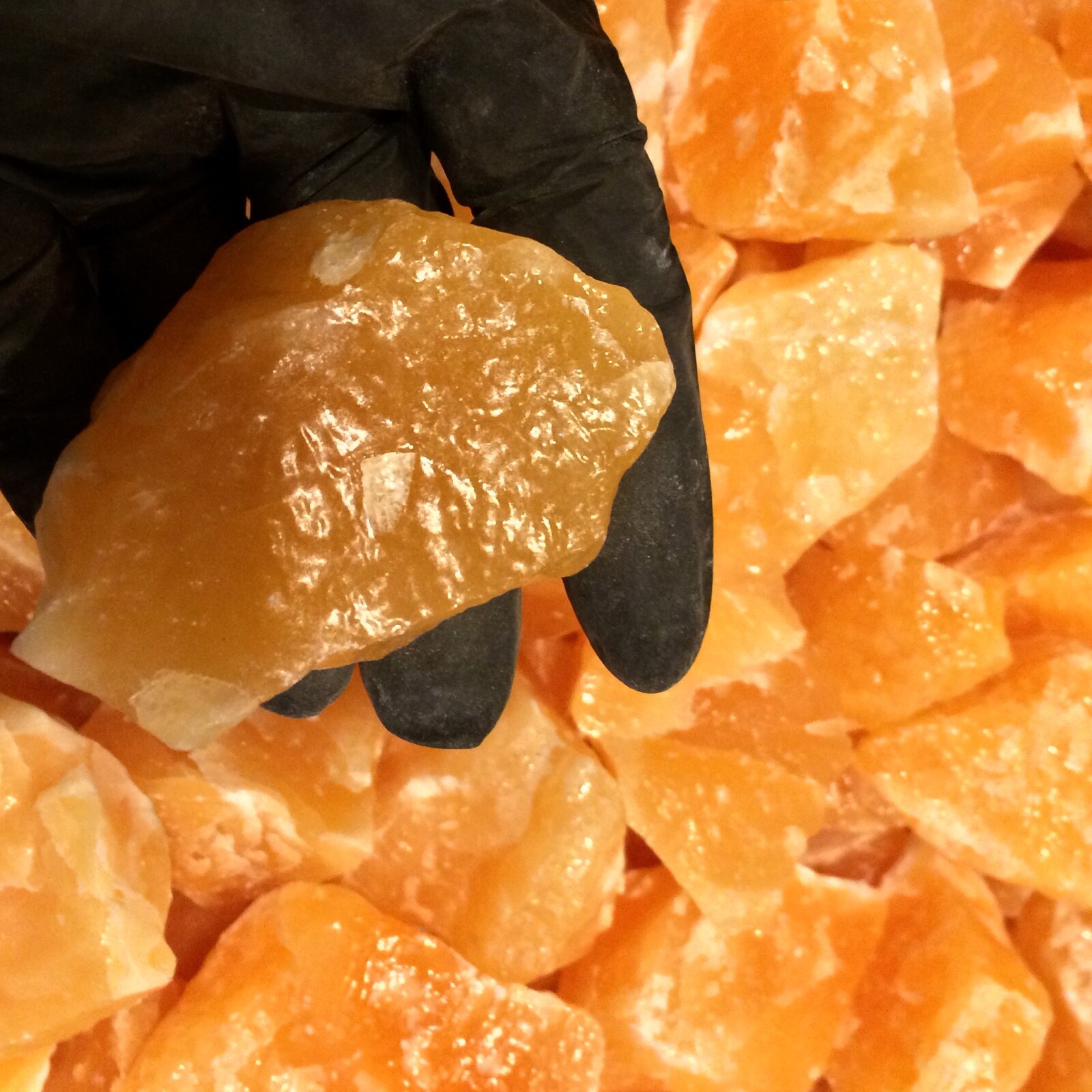 1/2 lb LOT Calcite Orange Natural Crystal Rough Gemstone Raw Stone Bulk Healing