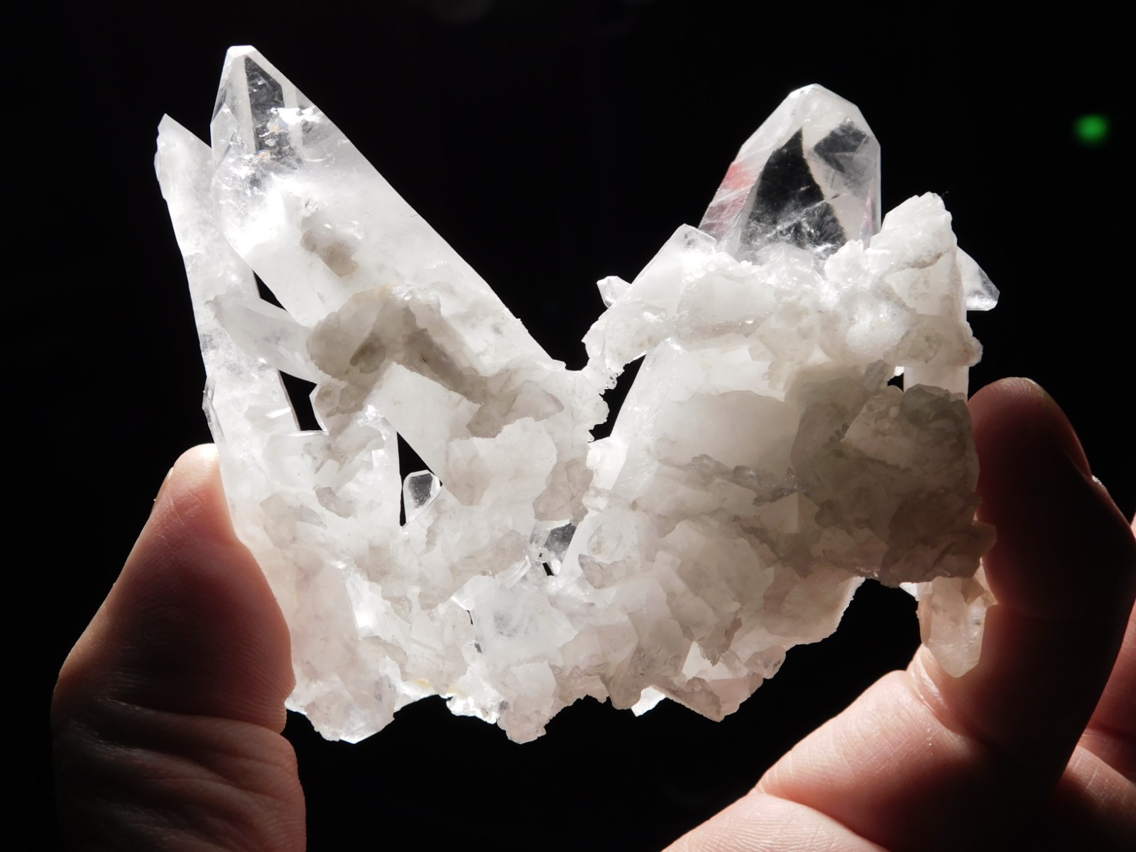 Larger! VERY TRANSLUCENT Quartz Crystal Cluster Collier Creek ARKANSAS 150gr