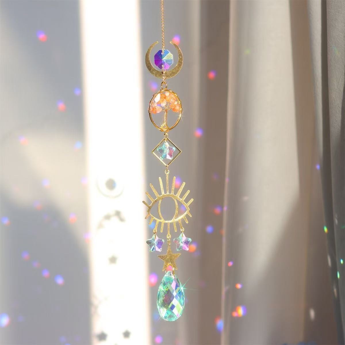 Crystal Sun Catchers for Window Hanging Tree of Life Rainbow Making