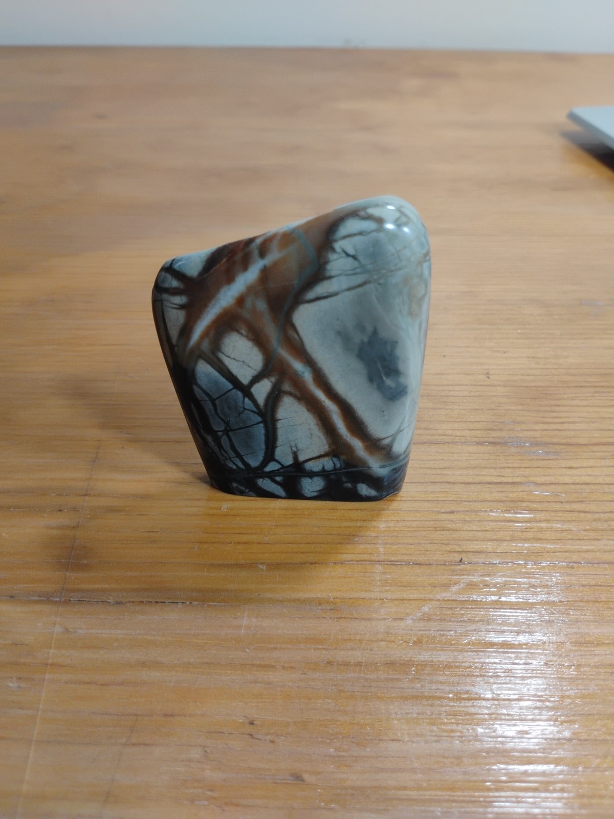 Septarian Dragon Stone Nodule 1 Side Polished 5oz. 3inches X 2.5 Inches