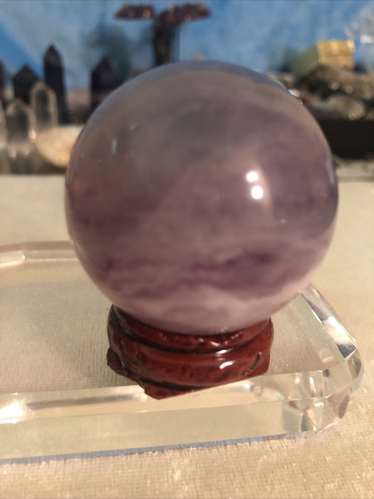 Rainbow Fluorite Sphere With Stand Rainbow & Stand 117g 1.6” 35mm
