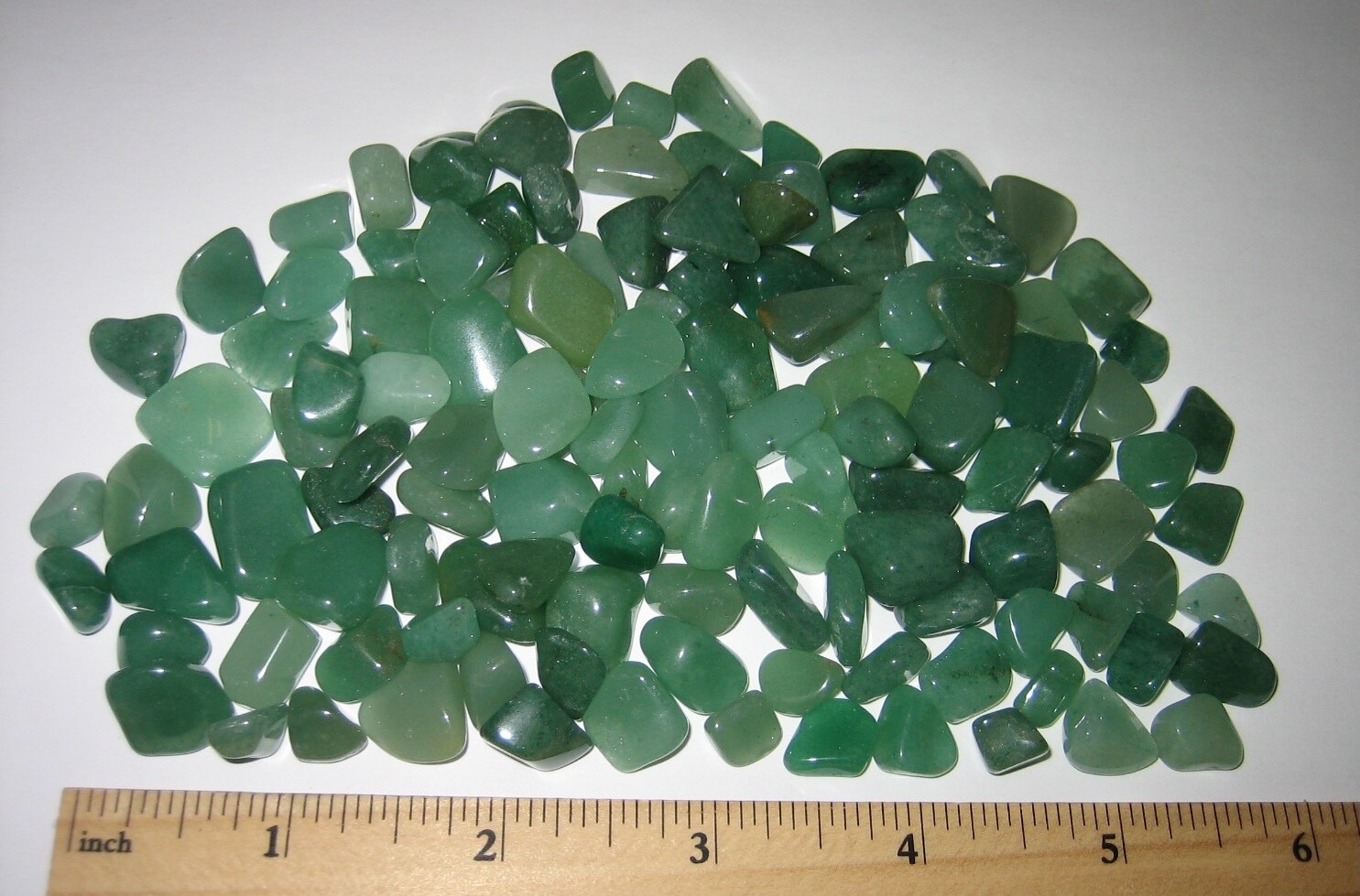 122 TUMBLED POLISHED SMALL 0.2″-0.5″ GREEN AVENTURINE STONE MINERALS ~ 165.4g *4