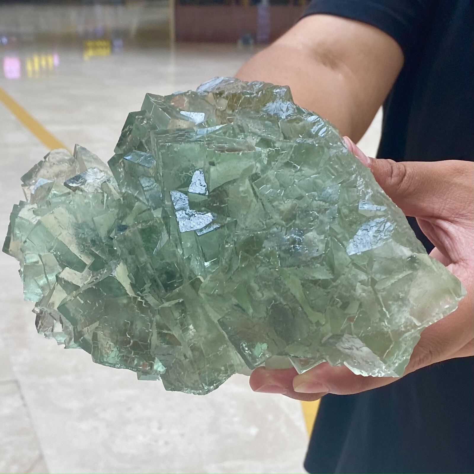 6.87LB Natural green fluorite crystal mineral specimen-Xianghualing fluorite 、