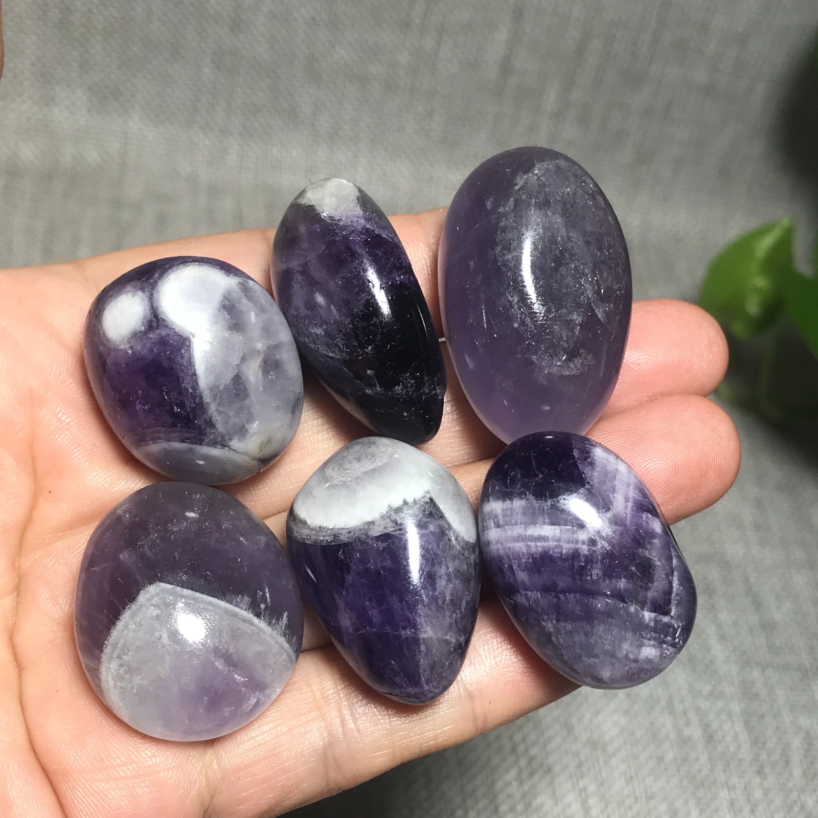 107g 6pcs Natural Chevron Amethyst – Rough Rocks for Tumbling 02
