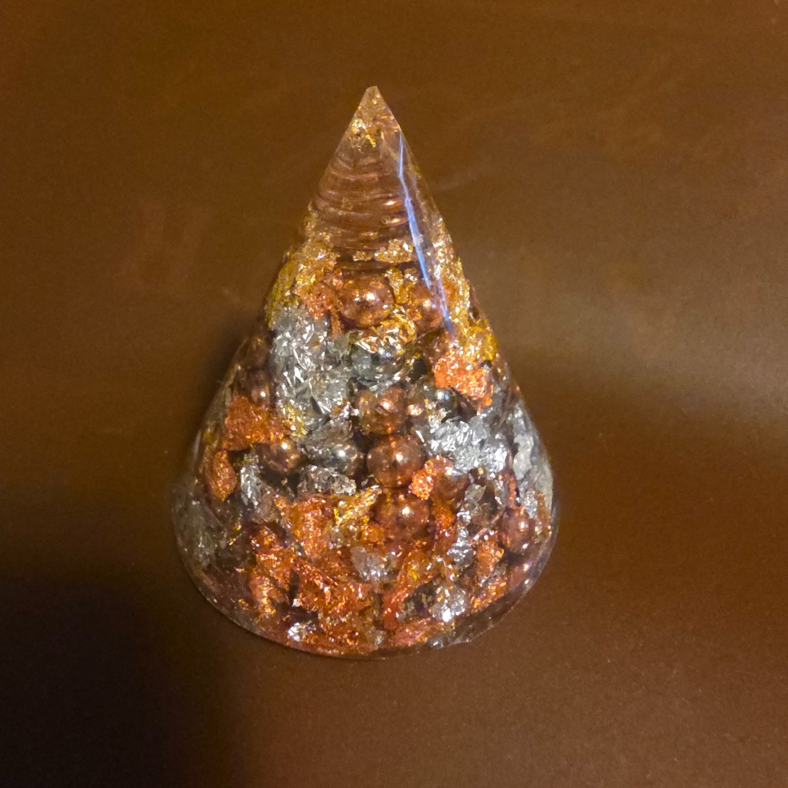 Prosperity Orgonite Cone . Manifestation Orgone Energy . Wealth Attraction Tool