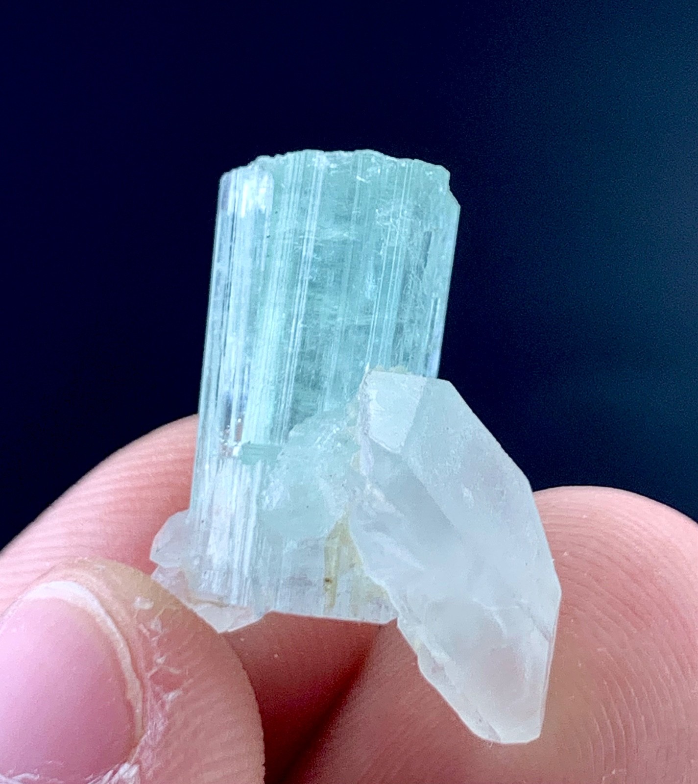 Tourmaline Crystal With Quartz From Afghanistan 18 Carat