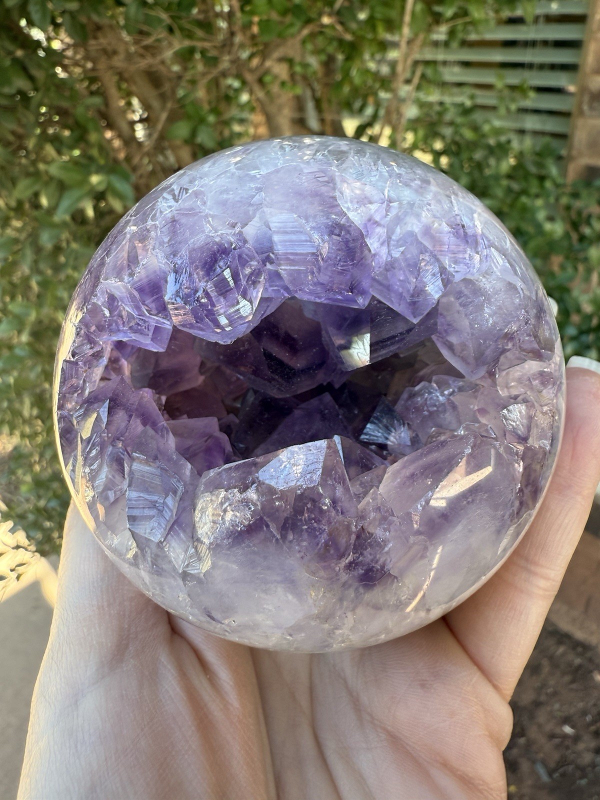 Large 87mm Toothy Amethyst Crystal Druzy Sphere 1lb 12 Oz Purple Phantoms Ball