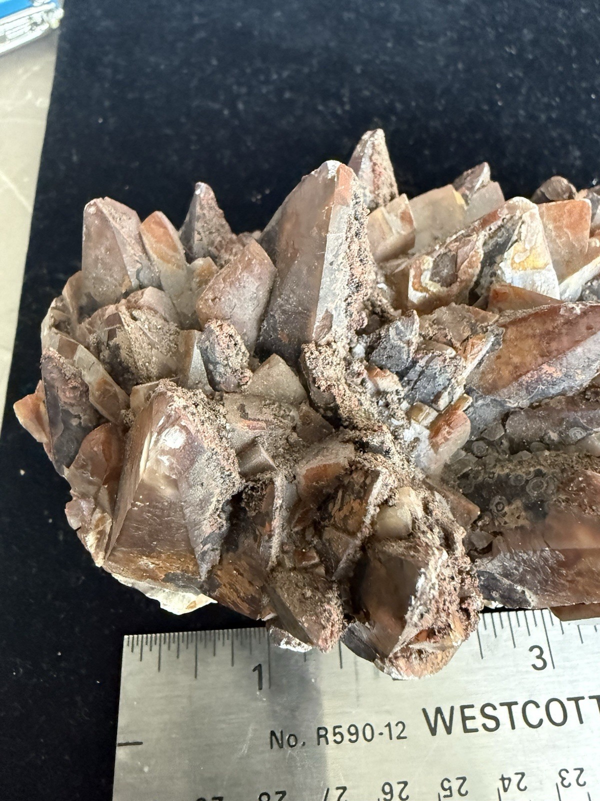 Natural Crystal Cluster Mineral Specimen, Multiple Points, Approx. 5 in Display