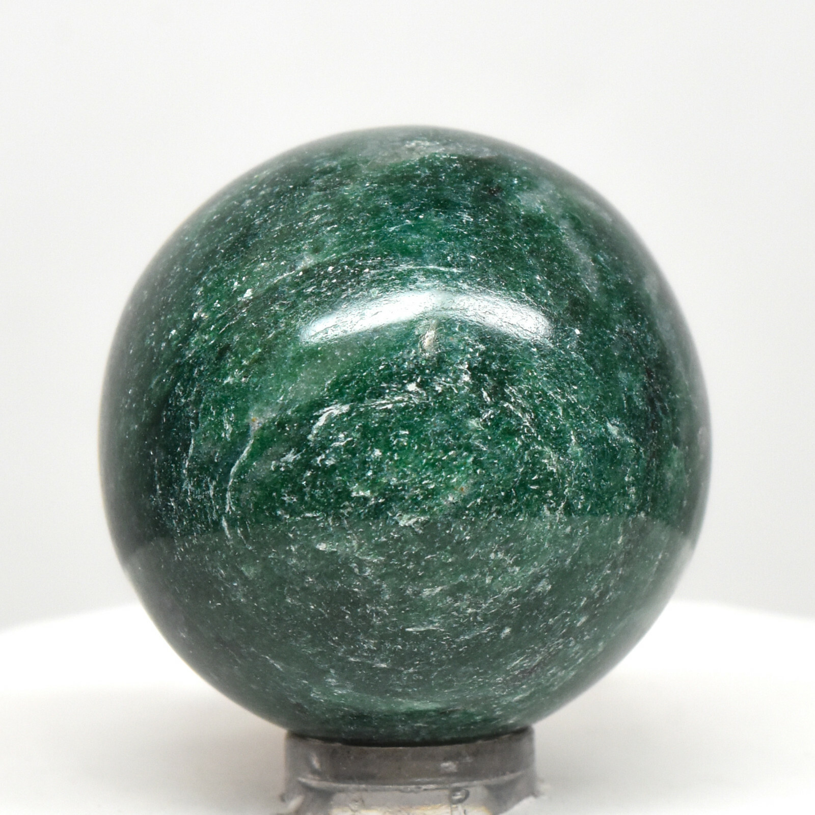 38mm Deep Green Quartz Sphere Natural Crystal Polished Mineral Stone Ball India