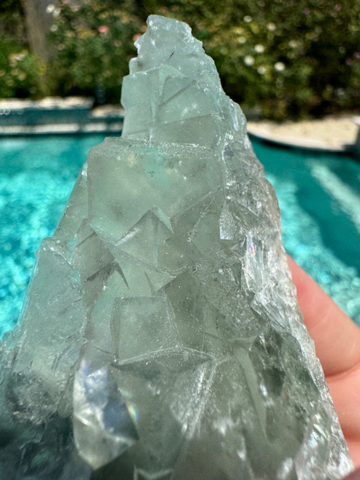 Apple Green Octahedral Fluorite Raw Specimen 184g