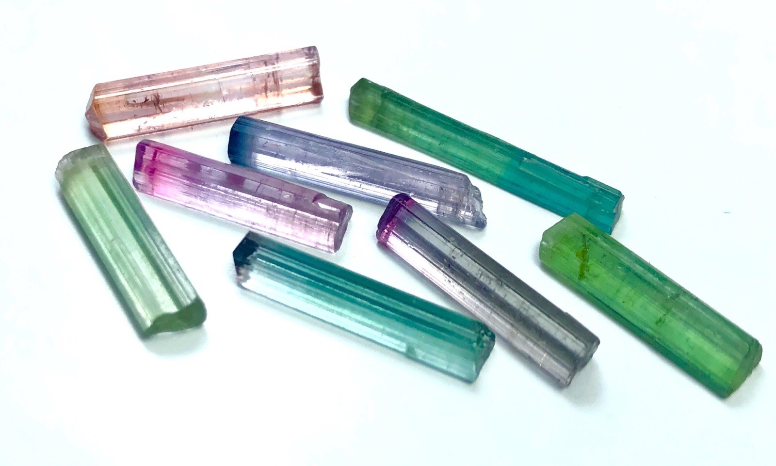 Beautiful Naturel top quality bicolor and multi color tourmaline crystal lot