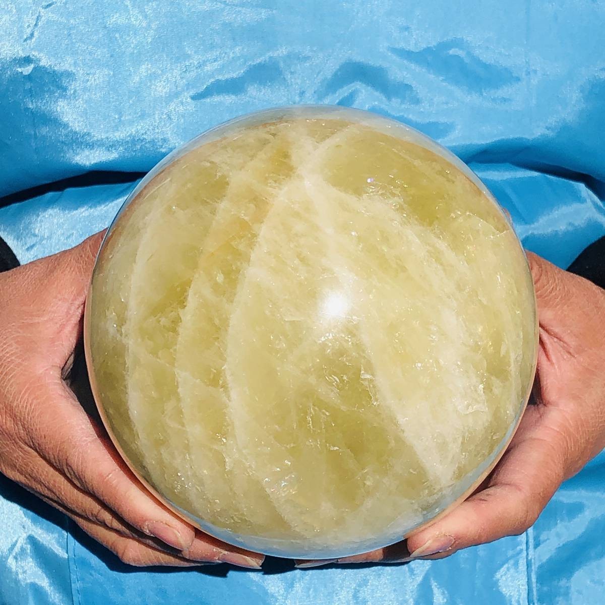 7.92LB Natural Yellow Crystal Ball Quartz Yellow Crystal Ball Healing