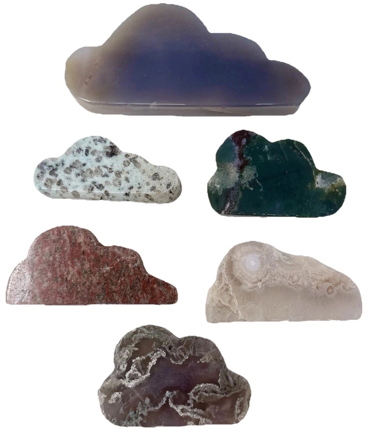 Lot Of 5 Crystal Clouds Mixed Materials