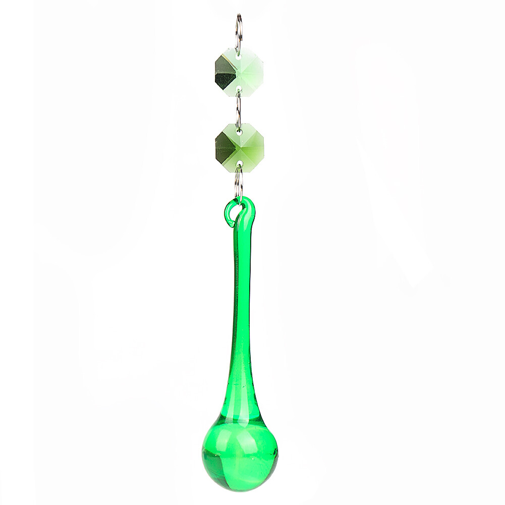 5PC Colorfor Water Drop Pendant Crystal Hanging Suncatcher Chandelier Decor DIY