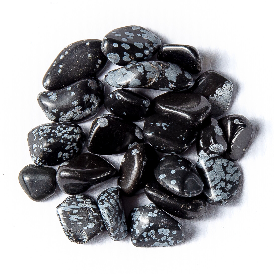 50g Tumbled Snowflake Obsidian Gemstone Crystals 15-30 Stones Gem Rock Specimens