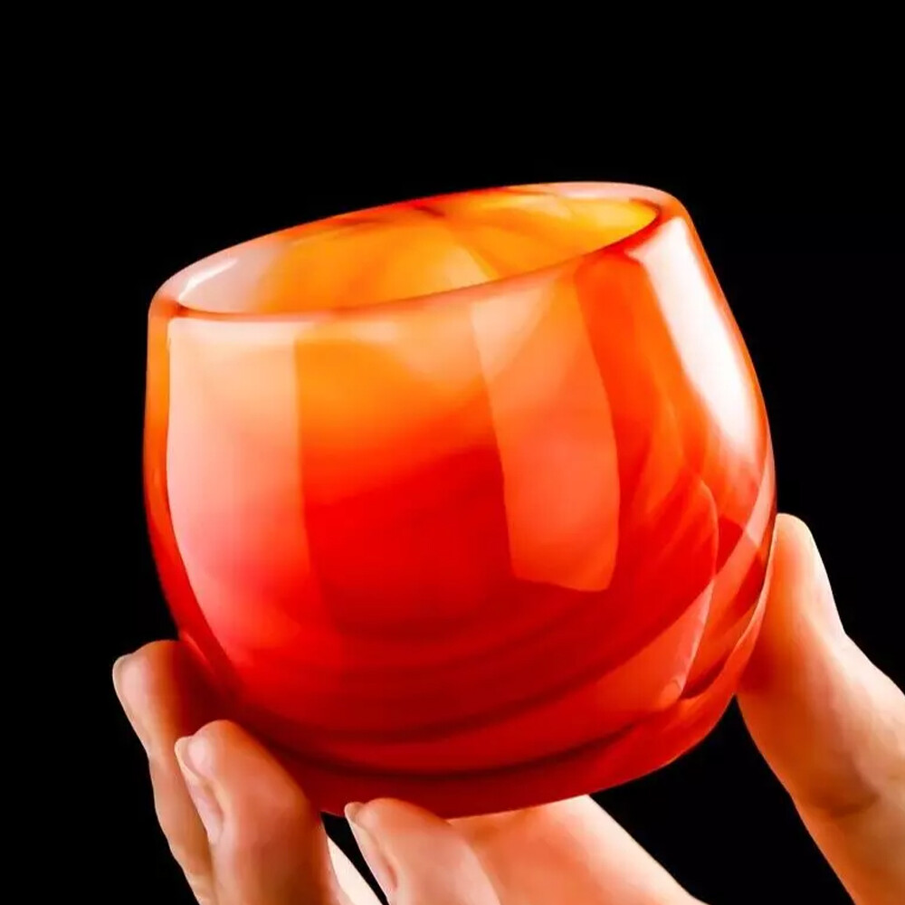 60ML Red Carnelian Carving Crystal Cup Red Agate Cup Home Decoration Mineral