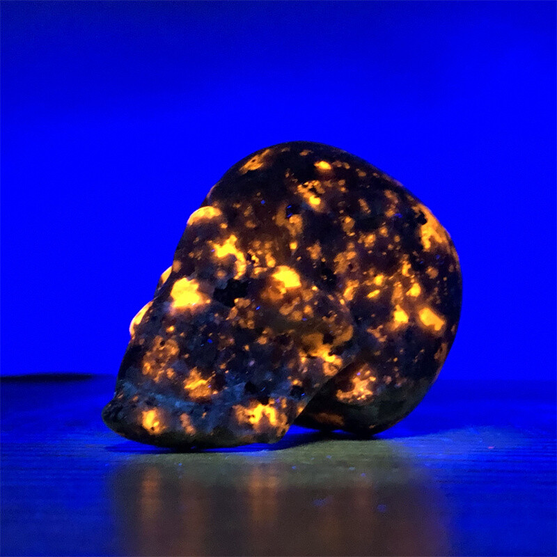 20pcs Natural Flame Stone Skull Quartz Crystal Skull Carved Skull Decor Gem