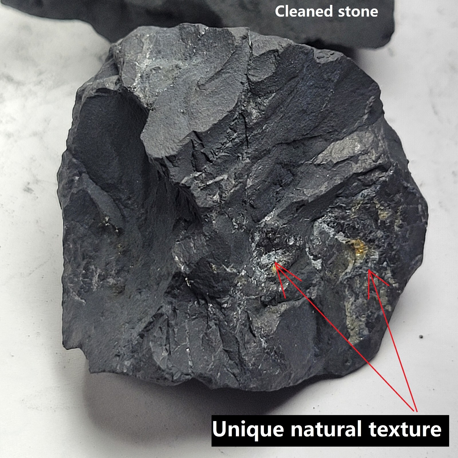 Shungite Stones Raw Natural Size 1″-2″ / 8 oz – Emf Protection, Water Treatment