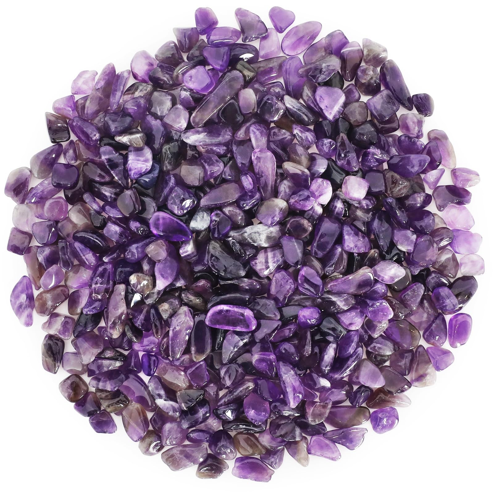 1.1lb Natural Crushed Amethyst Crystal Chips Bulk Tumbled Healing crystals