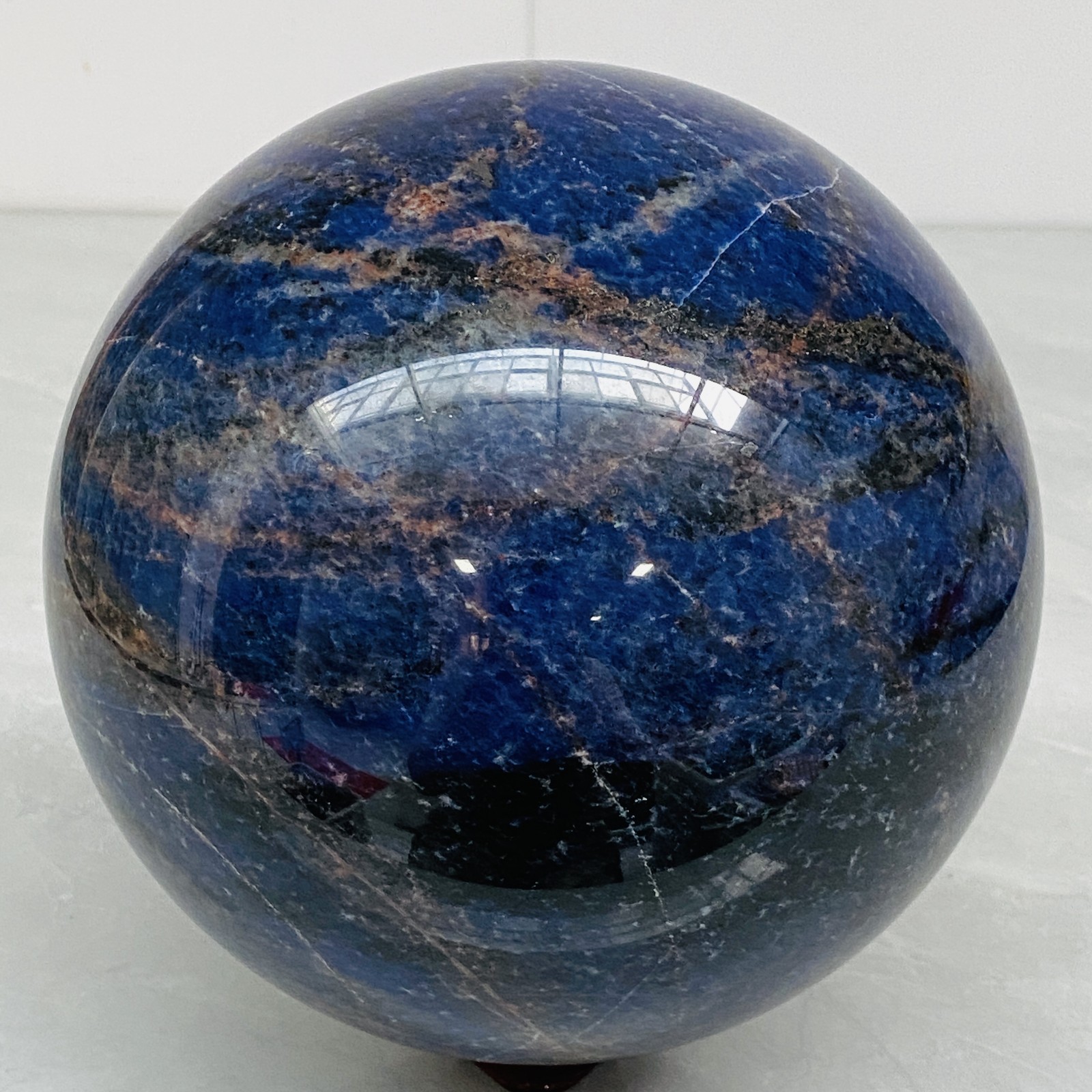 Blue Sodalite Ball Sphere Healing Crystal Natural Gemstone Quartz Stone 15.65LB