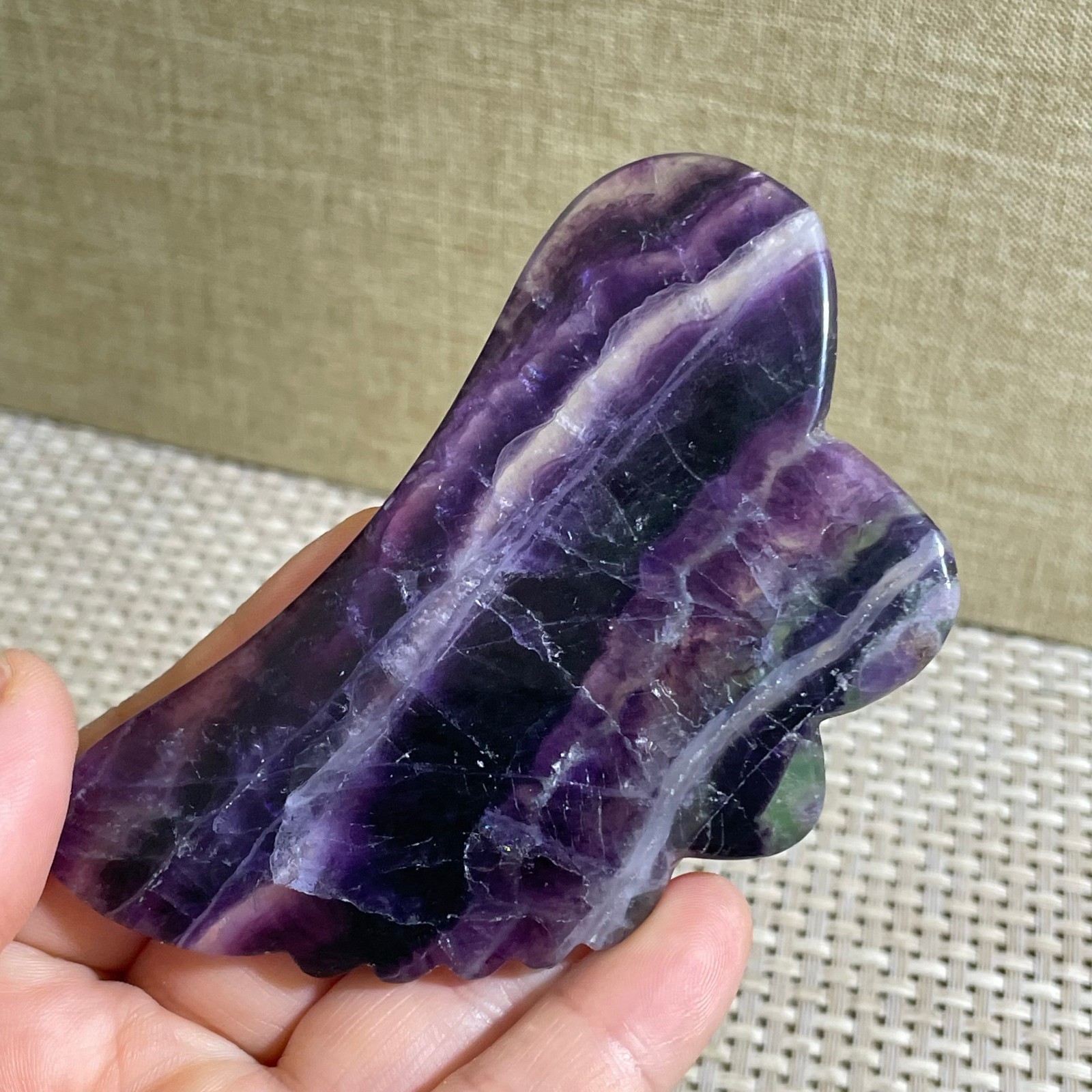 66g Natural beautiful Rainbow Fluorite Crystal Rough slices stone specimens