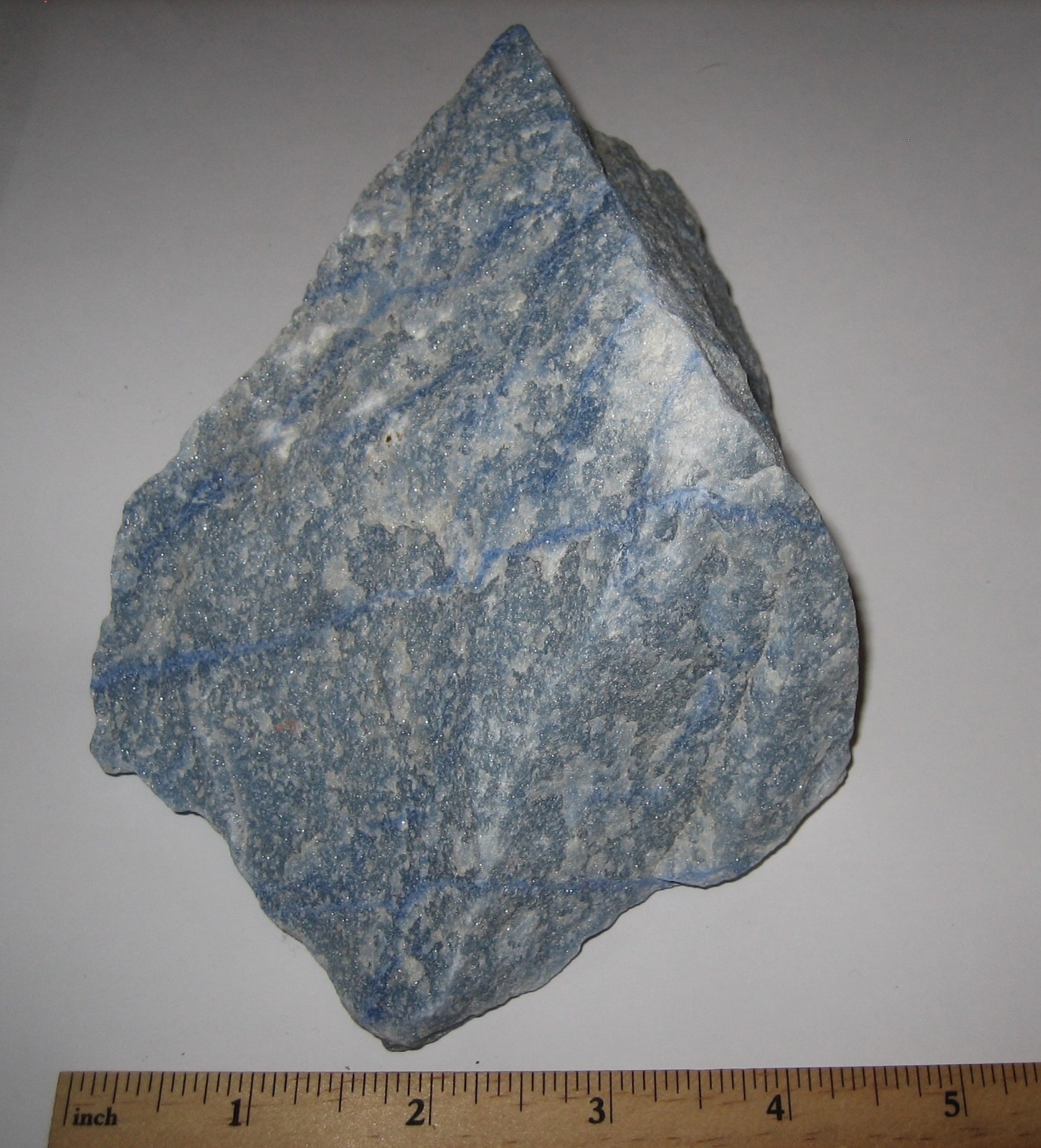 5″ x 3.5″ x 1.7″ LARGE NATURAL ROUGH BLUE AVENTURINE QUARTZ STONE (2lbs) 909g *A